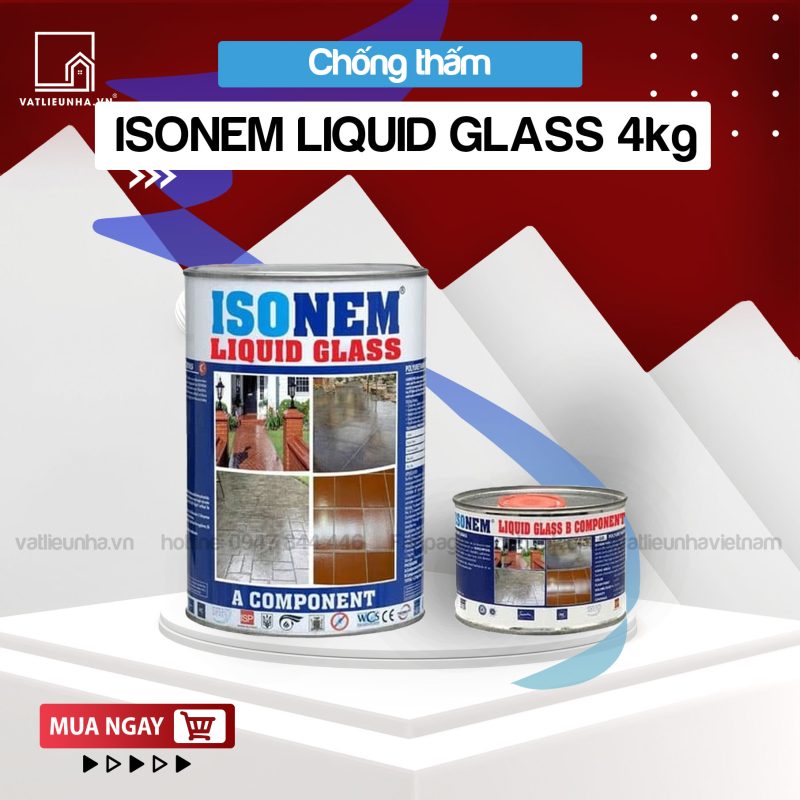 keo chống thấm trong suốt isonem liquid glass,liquid glass isonem