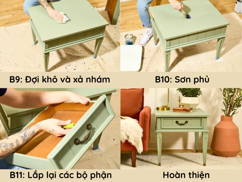 Hướng dẫn tự sơn bàn ghế gỗ cũ tại nhà