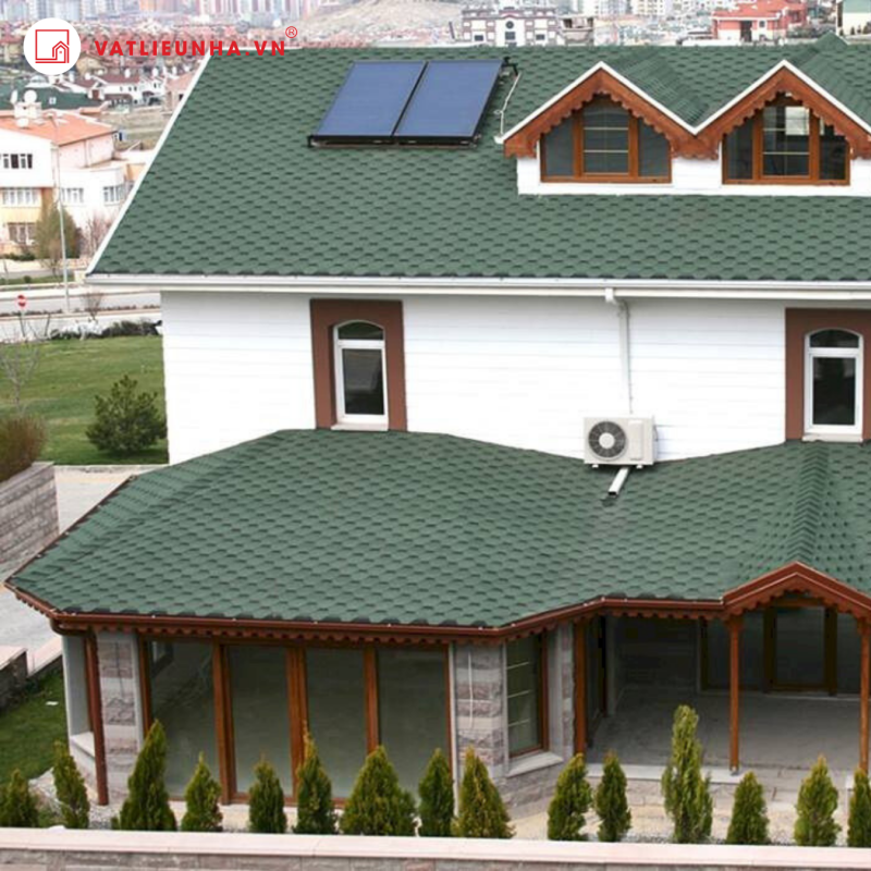 Giảm giá ngói bitum xanh rêu
