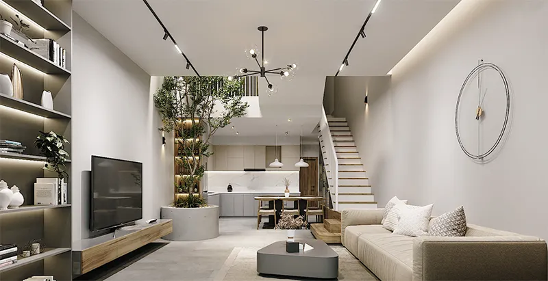 Đặc điểm chung của phòng khách nhà ống