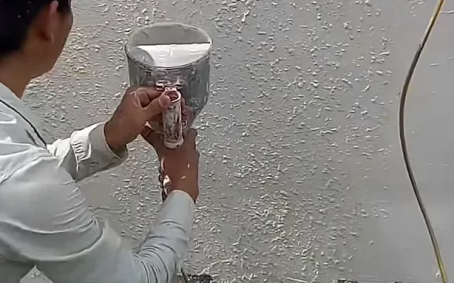 phun gấm tường, kỹ thuật sơn gai gấm