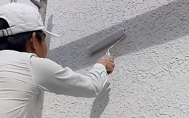 phun gấm tường, kỹ thuật sơn gai gấm