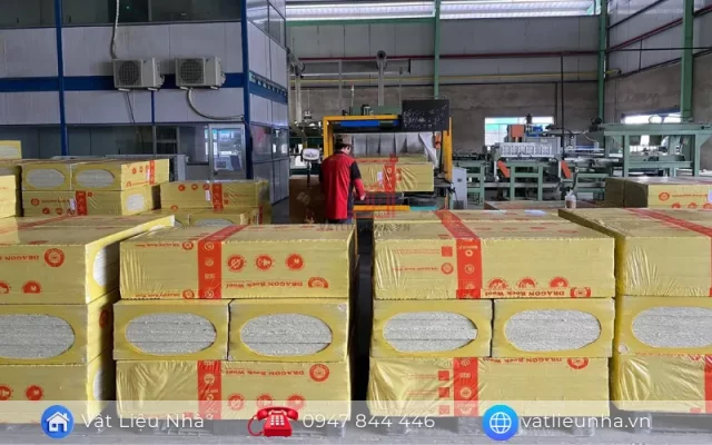 Bông khoáng Dragon Rockwool dạng tấm