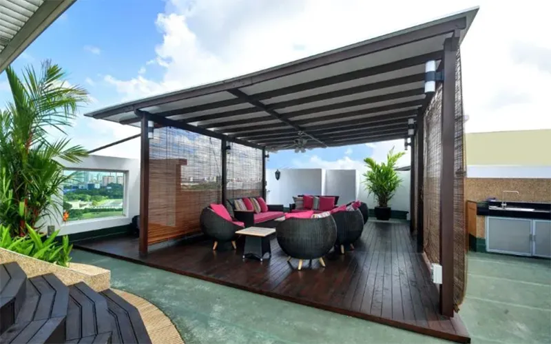 Nên chọn mái chống nóng sân thượng loại nào?