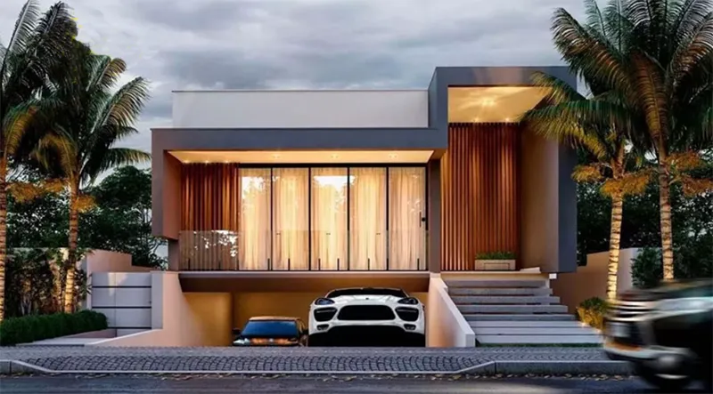 Mẫu nhà cấp 4 có tầng hầm đẹp