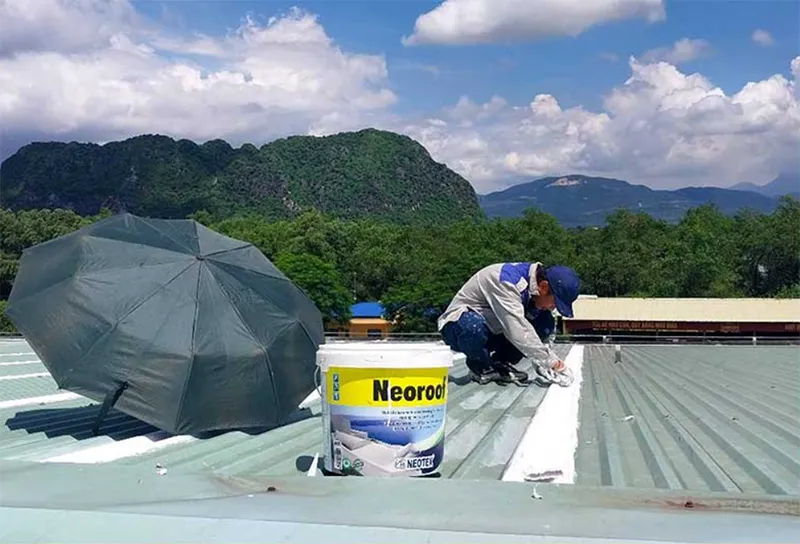 Sơn chống nóng mái tôn Neoroof (sơn lót + sơn phủ)