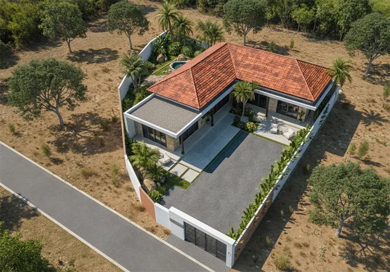 Ưu điểm của mẫu nhà cấp 4 chữ L đơn giản