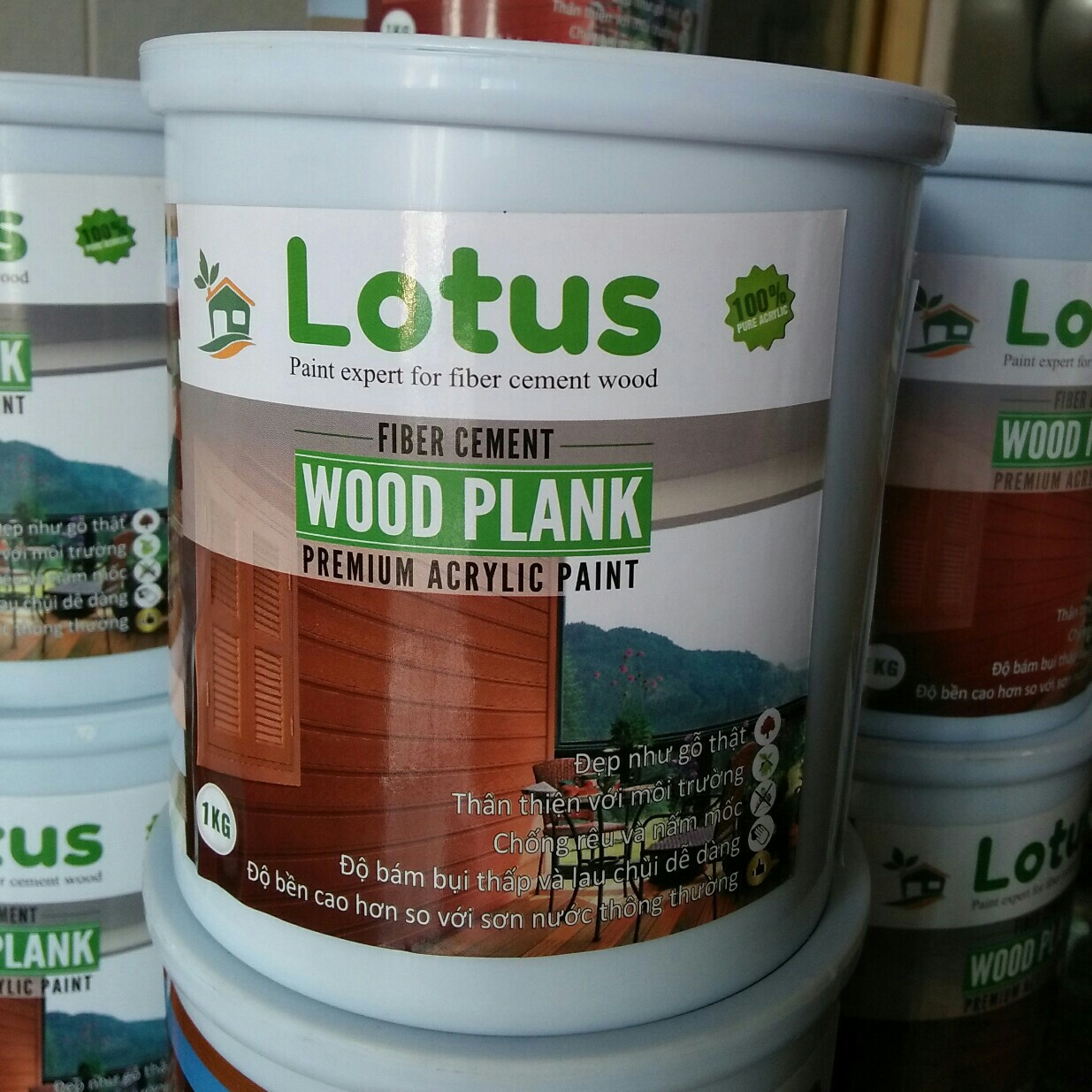 Sơn giả gỗ Lotus Wood Plank gốc Arcylic