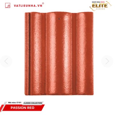 Ngói Thái SCG Elite Series Dạng Sóng - Mã màu: E101/Đỏ Gạch