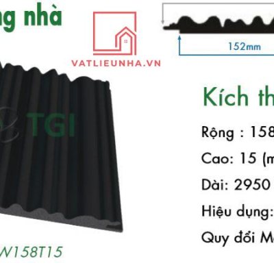 Gỗ Nhựa Composite ốp trần tường W158T15 trong nhà