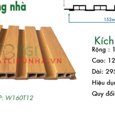 Tấm ốp trần tường Gỗ Nhựa Composite W160T12 trong nhà