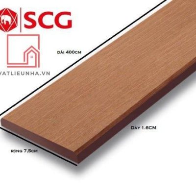 Thanh SmartWood hàng rào 7,5x400x1,6cm - Fence Plank