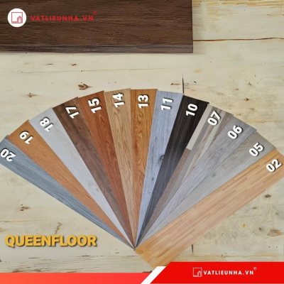 Sàn nhựa giả gỗ dán keo queen
