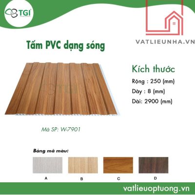 Tấm Ốp PVC Dạng Sóng W-7901