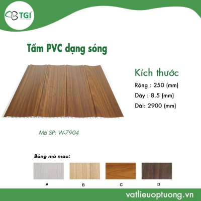 Tấm Ốp PVC Dạng Sóng W-7904