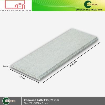 Thanh ốp trần Conwood Lath 3″ Cut/8 75x3050x8mm
