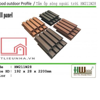 Lam gỗ nhựa ngoài trời HW211W28.