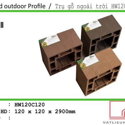 TRỤ GỖ NGOÀI TRỜI HW120W120
