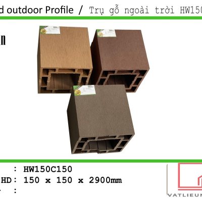 TRỤ GỖ NGOÀI TRỜI HW150W150