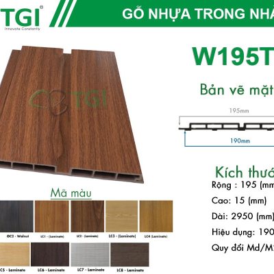 Lam gỗ Nhựa Trong Nhà W195T15