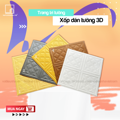 Xốp Dán Tường Hoa Văn