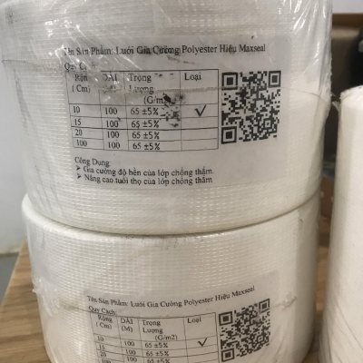 Vải gia cường Polyester 10cm x 100m