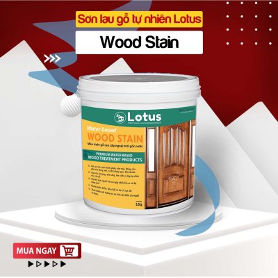 Sơn lau gỗ gốc nước Wood Stain Lotus - Sơn phủ/phun màu gỗ