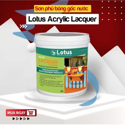 SƠN PHỦ BÓNG CHO GỖ LOTUS ACRYLIC LACQUER