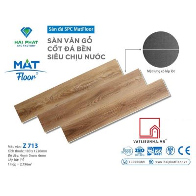 Sàn nhựa hèm khóa cốt đá SPC MatFloor Mã Z712