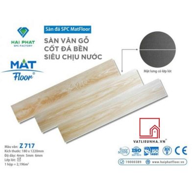 Sàn nhựa hèm khóa cốt đá SPC MatFloor Mã Z717