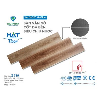 Sàn nhựa hèm khóa cốt đá SPC MatFloor Mã Z719