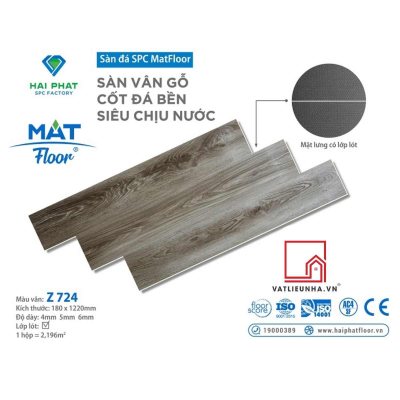 Sàn nhựa hèm khóa cốt đá SPC MatFloor Mã Z724