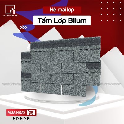 NGÓI BITUM PHỦ ĐÁ DẠNG ĐỒNG PHẲNG - MÀU XÁM
