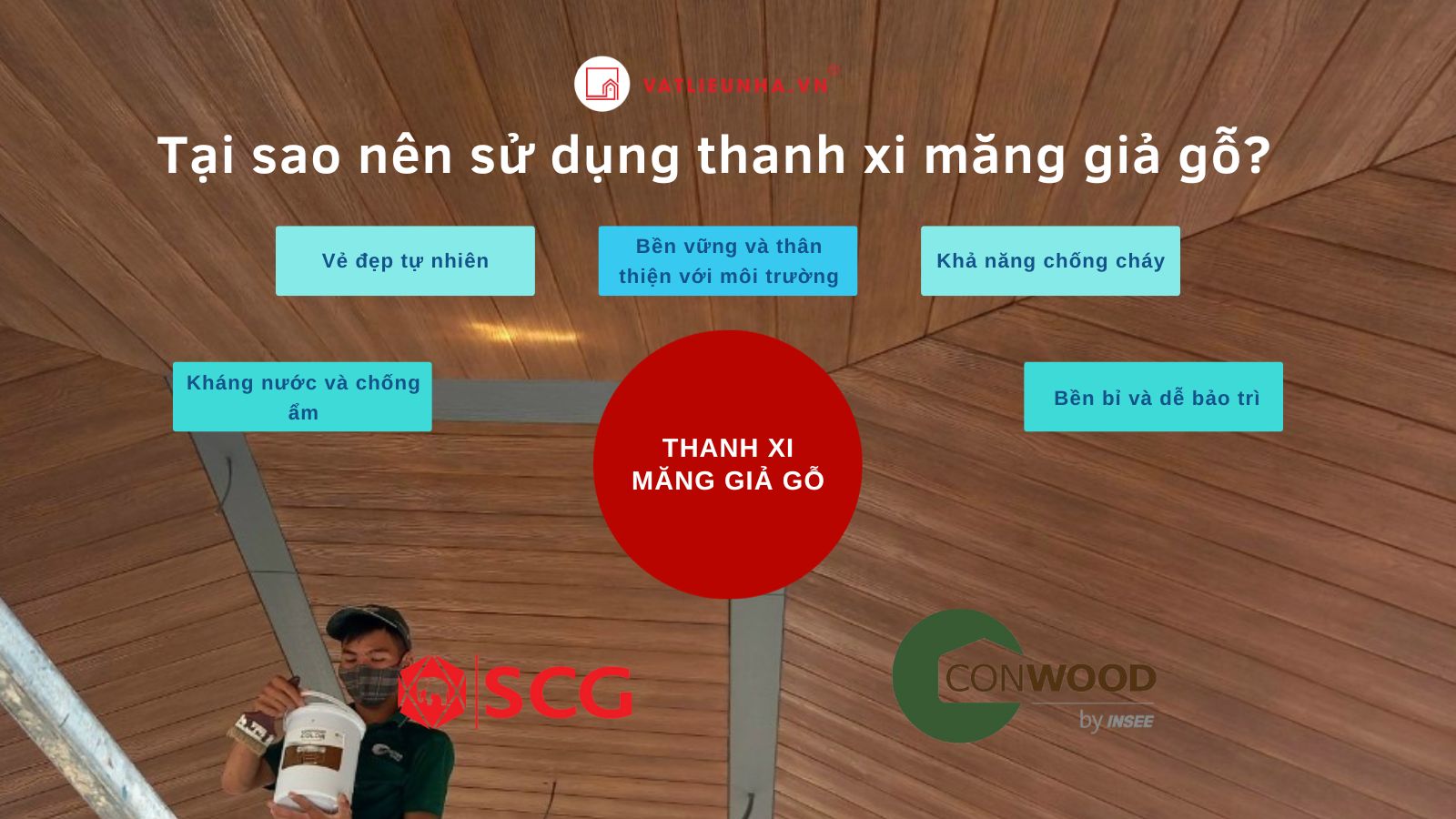 ưu điểm của thanh xi măng giả gỗ tại bình phước