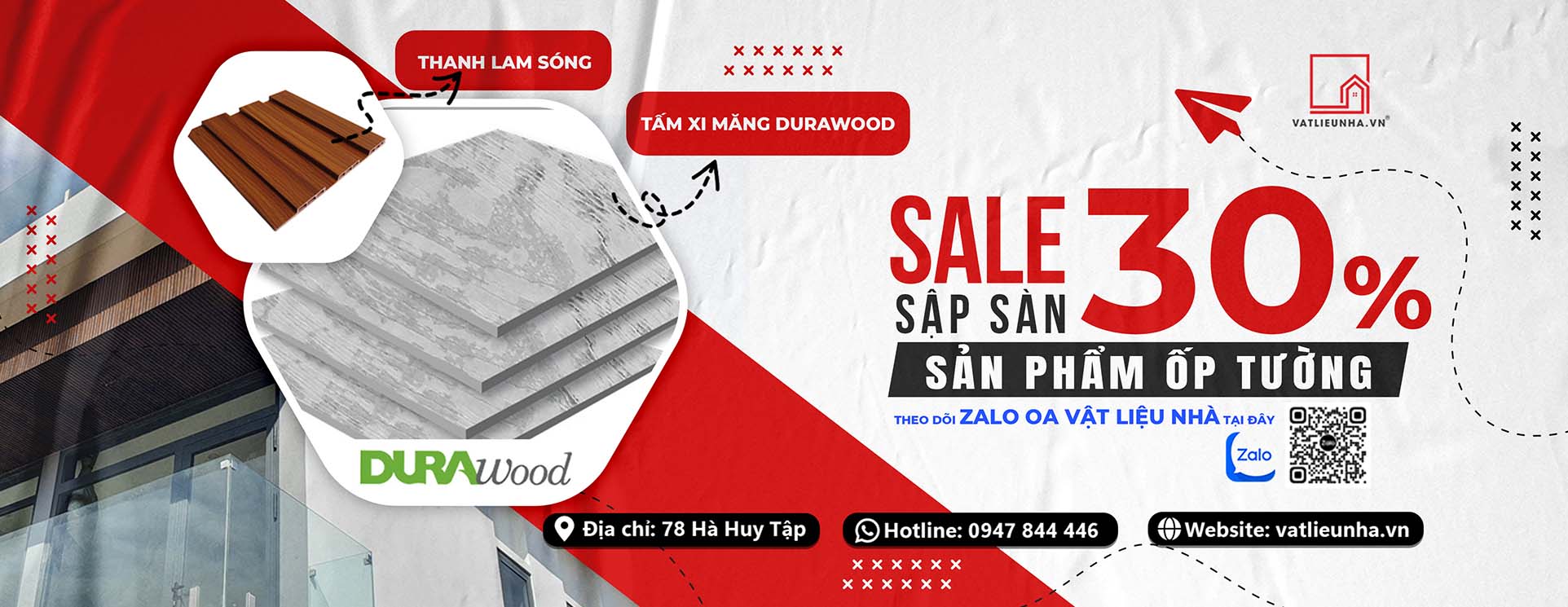 thanh xi măng giả gỗ ốp trang trí tường
