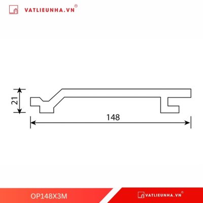 Tấm ốp gỗ nhựa trang trí ngoài trời Kosmos OP148X3M/2,2M
