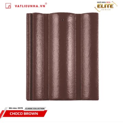 Ngói Thái SCG Elite Series Dạng Sóng Classic - Mã màu: E078/Nâu Socola