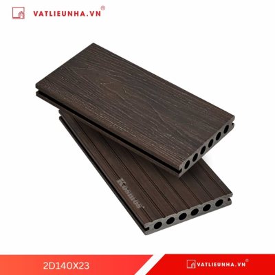 Sàn gỗ nhựa ngoài trời 2 da Kosmos 2D140X23 -  Vân 3D/Vân sọc