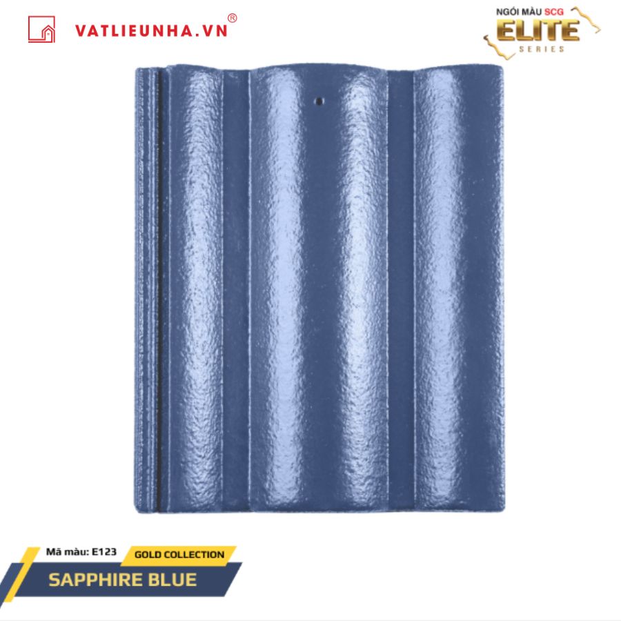 Ngói màu SCG elite Thái Lan - mÀU xanh biển saphire blue