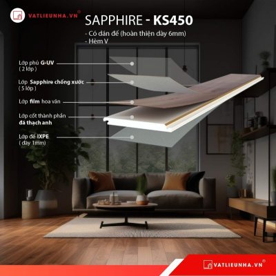 Sàn Thạch Anh Kobler Sapphire KS450 - Nhập khẩu Đức