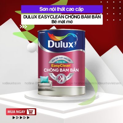 Sơn Nội Thất Dulux EasyClean Chống Bám Bẩn - Bề Mặt Mờ 1L,5L,15L