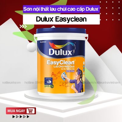Sơn Nội Thất Cao Cấp Dulux EasyClean Lau Chùi Hiệu Quả Bề Mặt Bóng (Thùng 5L - 15L)