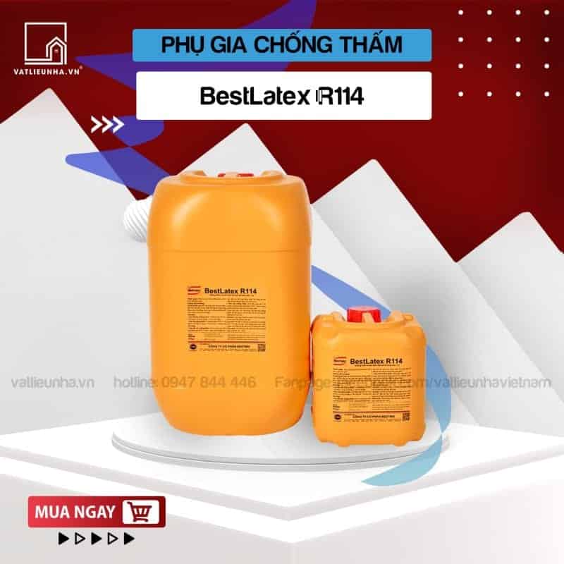 Chống thấm Bestmix BestLatex R114 là một loại polymer nhũ tương Styrene Acrylic biến tính, tăng cường độ bền, chống thấm và kéo dài tuổi thọ cho các công trình xây dựng.