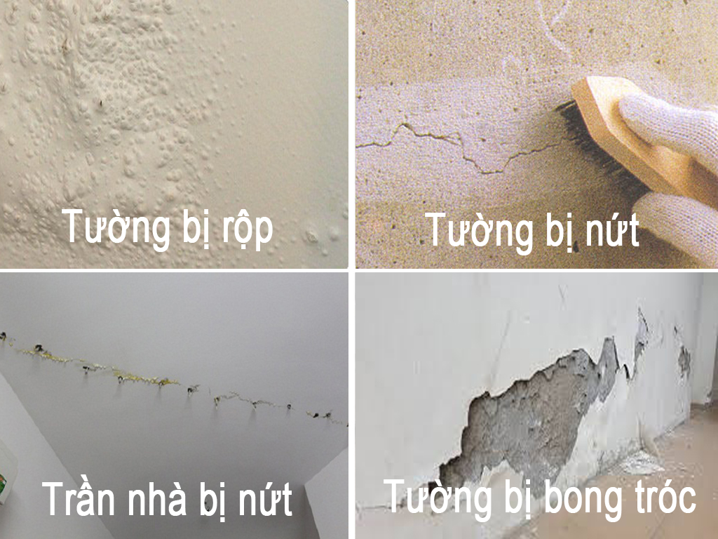 Một số dạng vết nứt tường thường gặp 