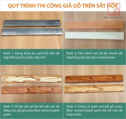 Quy trình thi công sơn giả gỗ trên sát dễ dàng