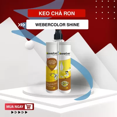 Keo chà ron Epoxy Weber Color Shine 2 thành phần