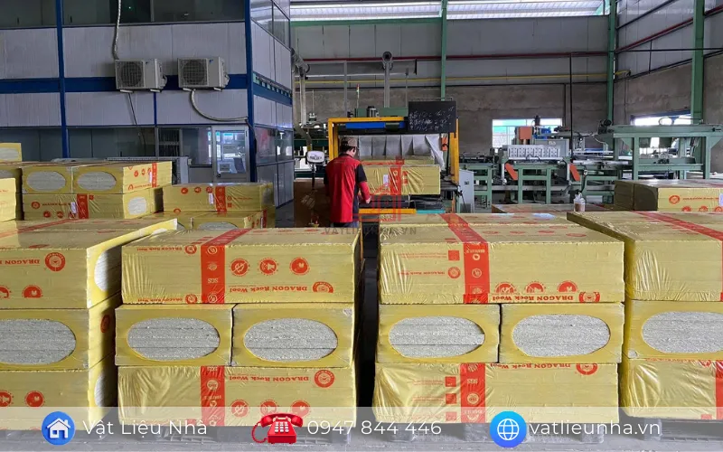Bông khoáng Dragon Rockwool dạng tấm