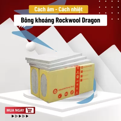Bông khoáng Dragon Rockwool dạng tấm